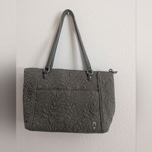 Sakroots Charcoal Quilted Tote Bag